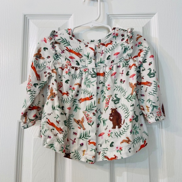 The Gruffalo x Joules Adorable Forest Friends Pattern Snap Button Top for Baby - Picture 1 of 6